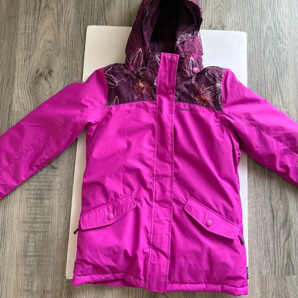 NEW Kamik Cami Leilani print jacket plum/fuschia NWOT